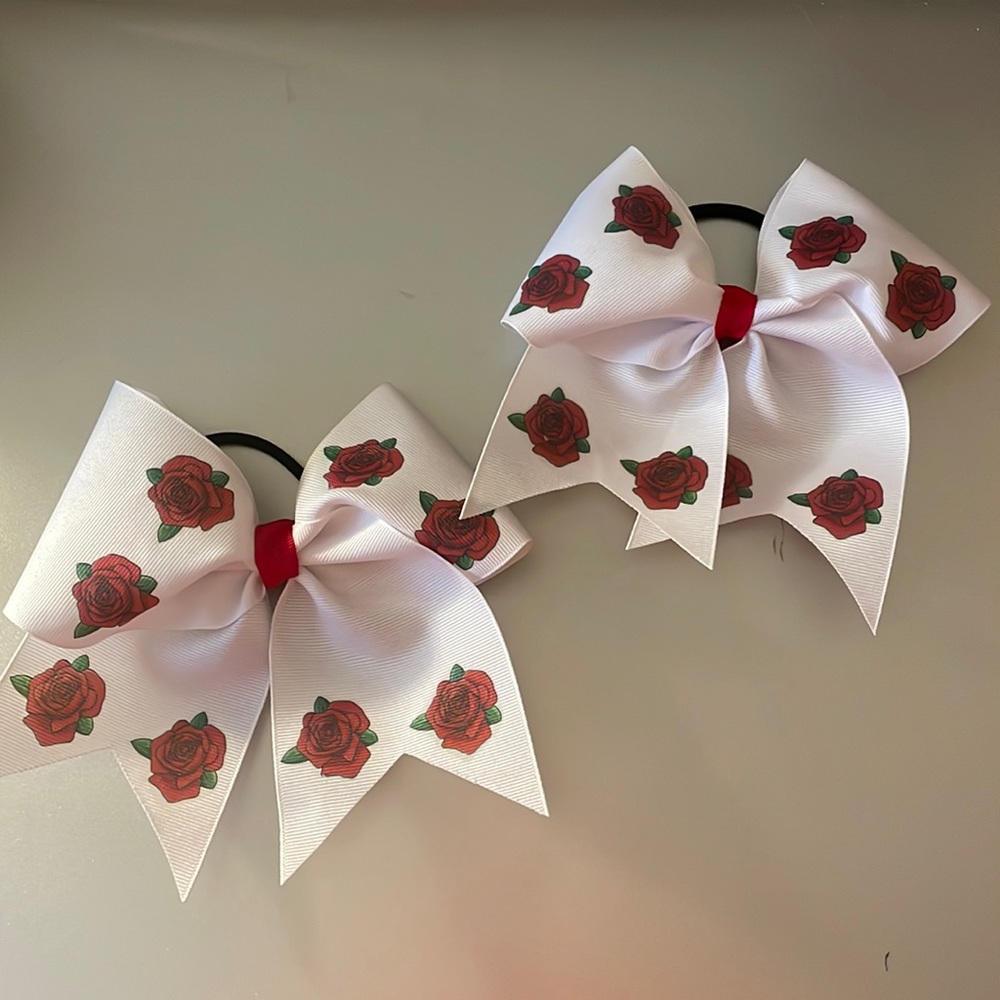 Rose Patterned Bow